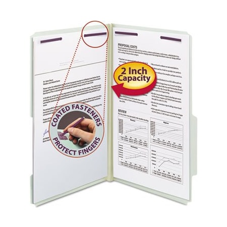 Smead Pressboard Fldr, w/Fasteners, 2Exp 2/5 Rt. Center Tabs 19982